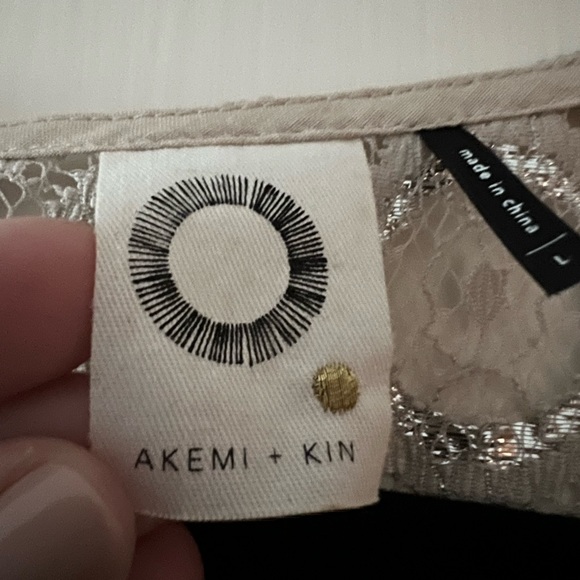 Anthropologie Akemi + Kin Holiday Sparkle Top L - Picture 4 of 5